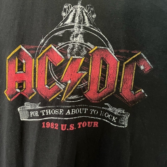 AC/DC Those About to Rock We Salute You Tee Shirt Black Size Large - Picture 2 of 6